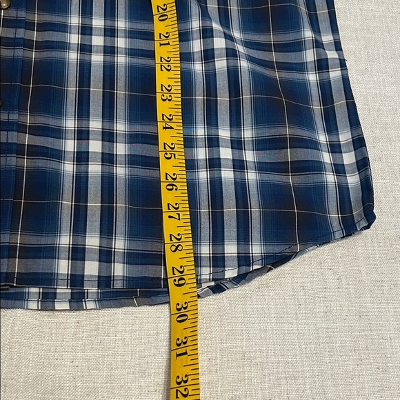 Pendleton Shirt Men’s M Navy Plaid Pearl Snap Frontier Long Sleeve Western NWT - Picture 10 of 14